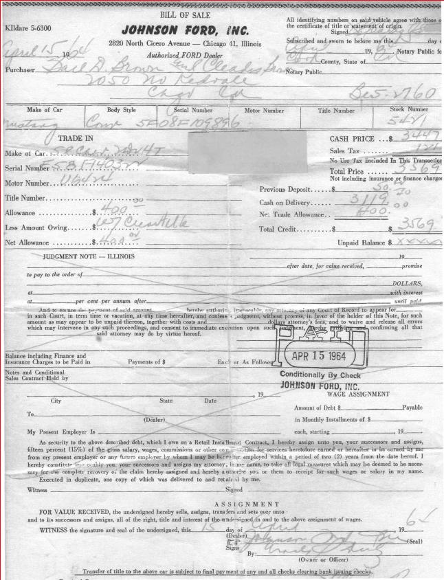This Motor Vehicle Bill Of Sale Is Very Detailed And